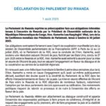 Genève : Le Parlement rwandais réagit vivement aux propos de Vital Kamerhe